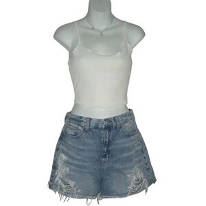 American Eagle Shorts Distressed Destroyed Frayed Festival egirl ALT Grunge Sz 4